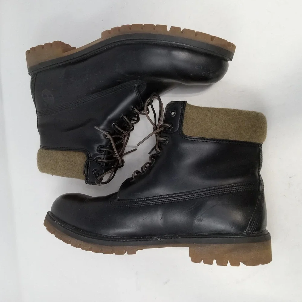 Timberland Boots Mens Size 13 Black Leather Hainsworth‎ Insulated Winter Snow